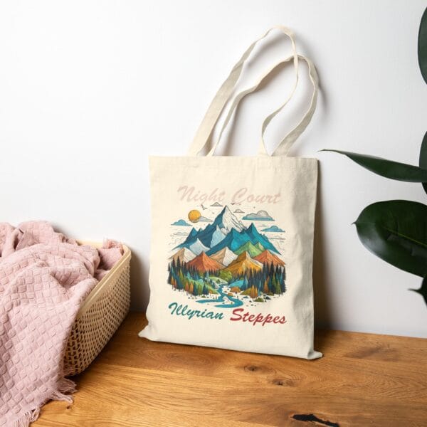 Cotton Canvas Tote Bag - ACOTAR Series Lovers Illyrian Steppes Book Tote